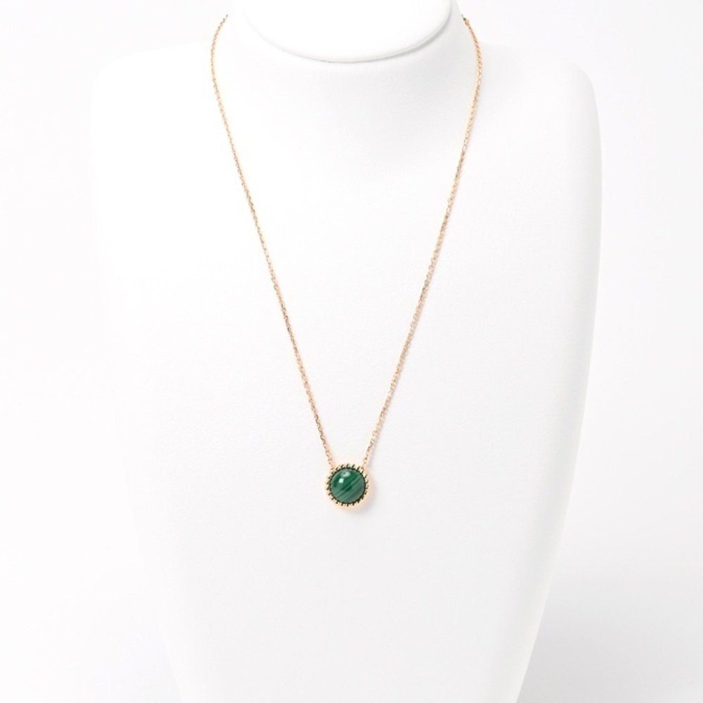 VAN CLEEF & ARPELS Perlée Couleurs Pendant Necklace Malachite Au750 K18YG - Picture 2 of 10
